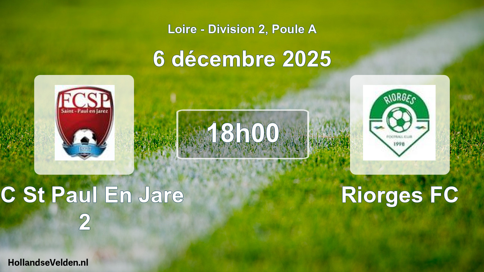 Geplande wedstrijd: FC St Paul En Jare 2 - Riorges FC (7 december 2025)