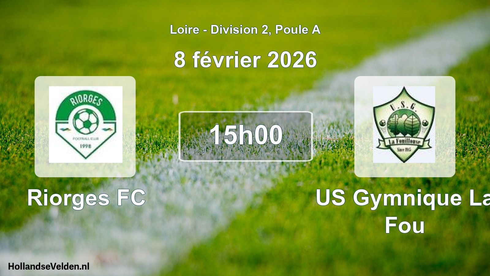Scheduled Match: Riorges FC - US Gymnique La Fou (8 February 2026)