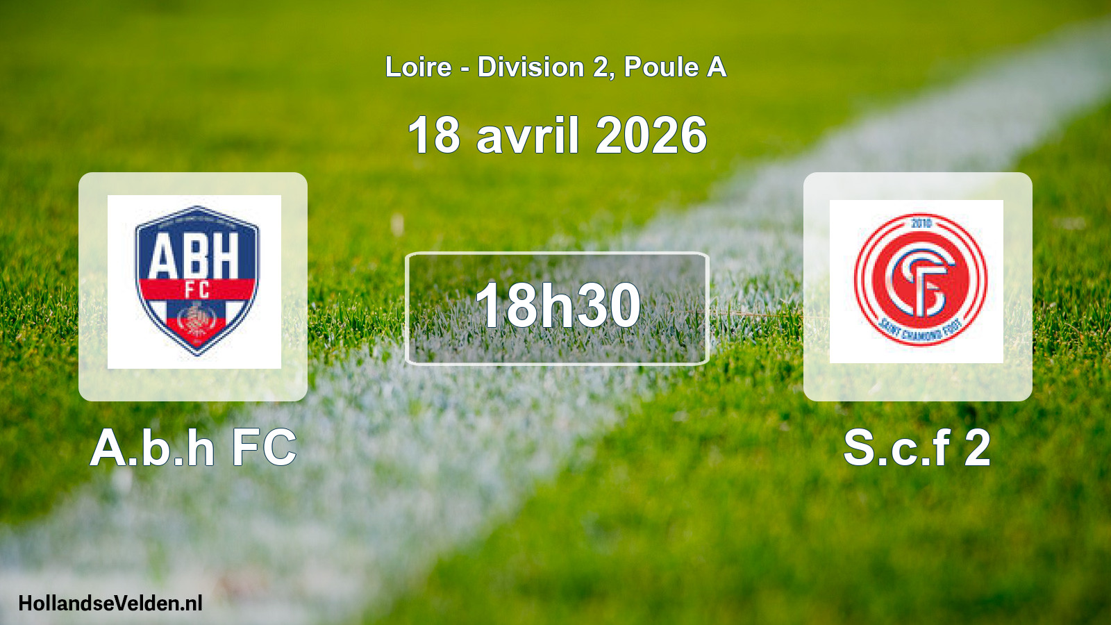 Geplande wedstrijd: A.b.h FC - S.c.f 2 (18 april 2026)