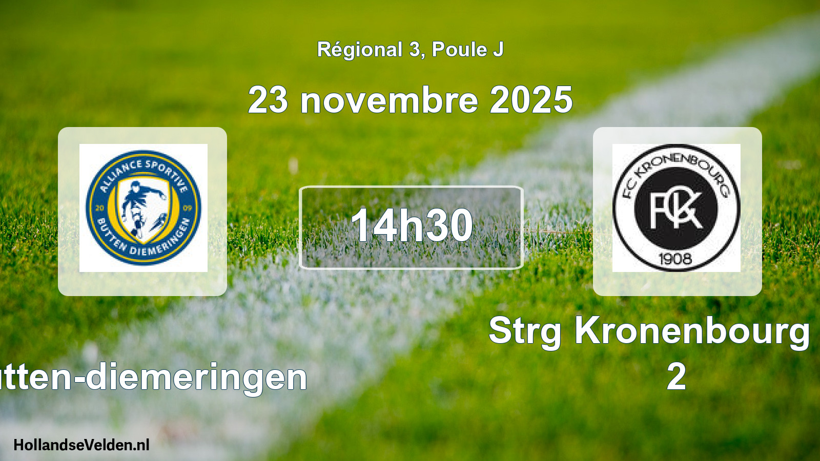 Geplande wedstrijd: Butten-diemeringen - Strg Kronenbourg Fc 2 (23 november 2025)
