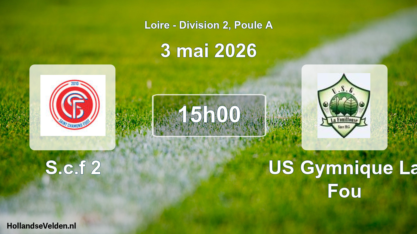 Match programmé: S.c.f 2 - US Gymnique La Fou (3 mai 2026)