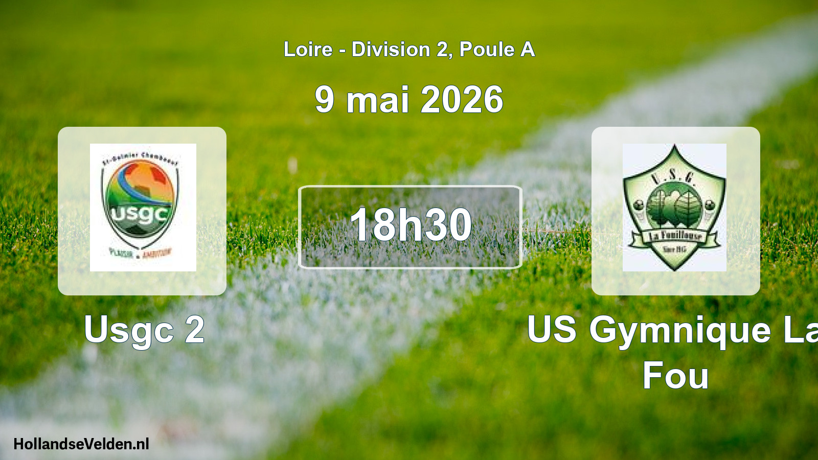 Geplande wedstrijd: Usgc 2 - US Gymnique La Fou (9 mei 2026)