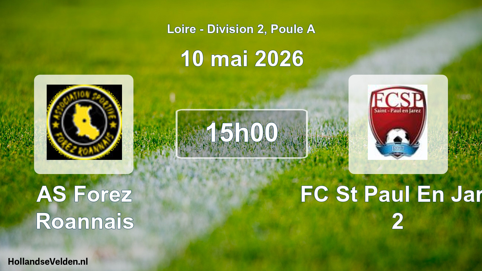 Geplande wedstrijd: AS Forez Roannais - FC St Paul En Jare 2 (10 mei 2026)