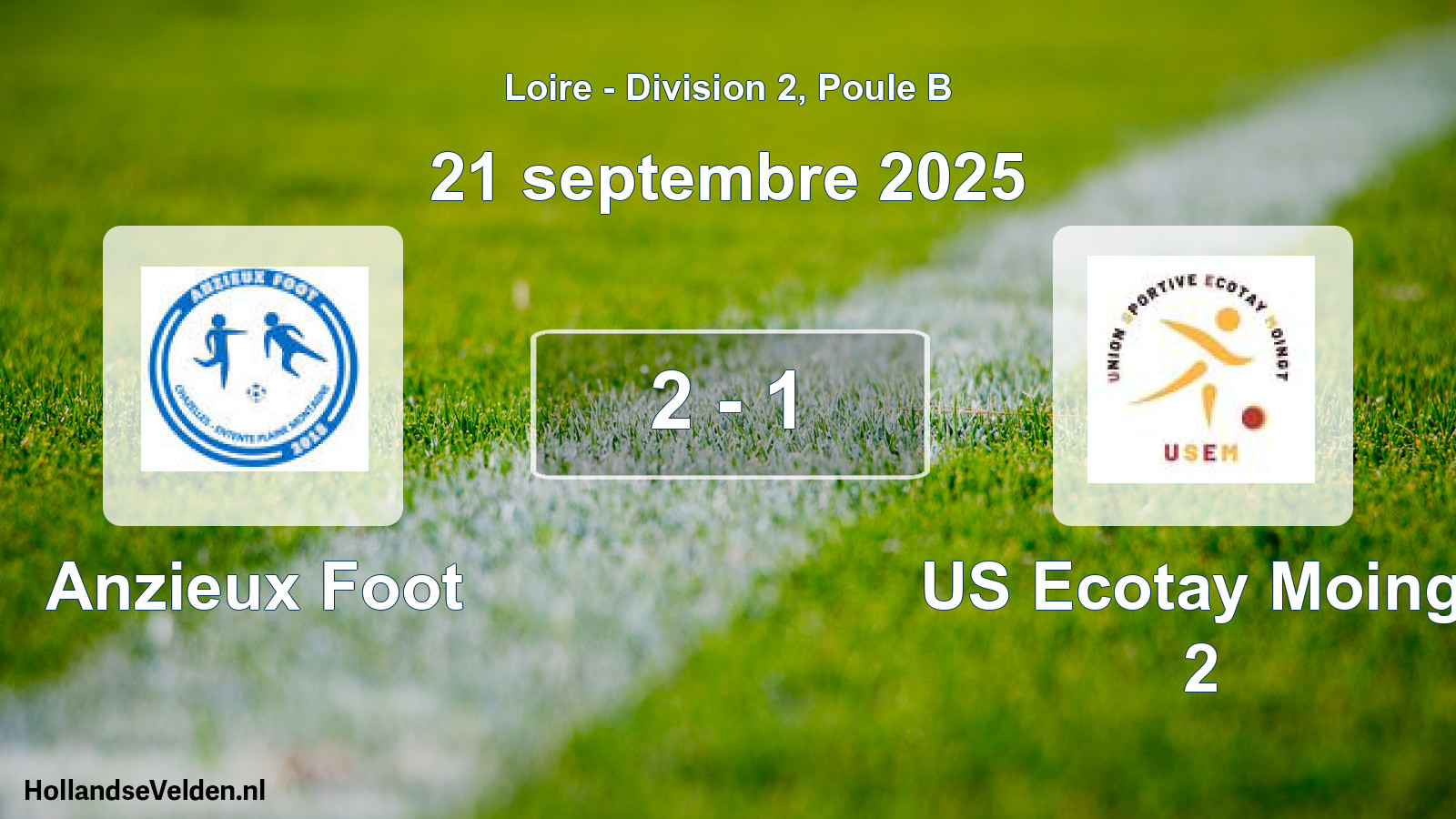 Gespeelde wedstrijd: Anzieux Foot - US Ecotay Moingt 2 2 - 1 (21 september 2025)