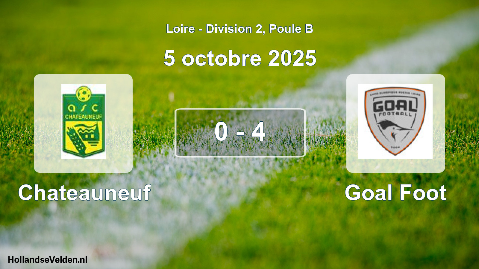 Gespeelde wedstrijd: Chateauneuf - Goal Foot 0 - 4 (5 oktober 2025)