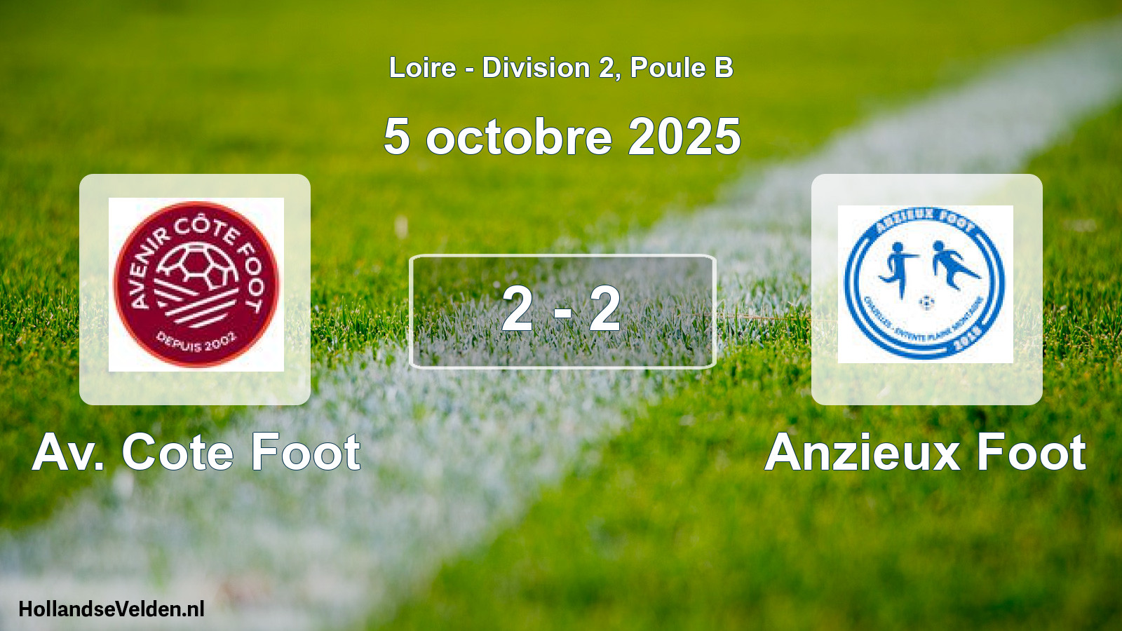Gespeelde wedstrijd: Av. Cote Foot - Anzieux Foot 2 - 2 (5 oktober 2025)