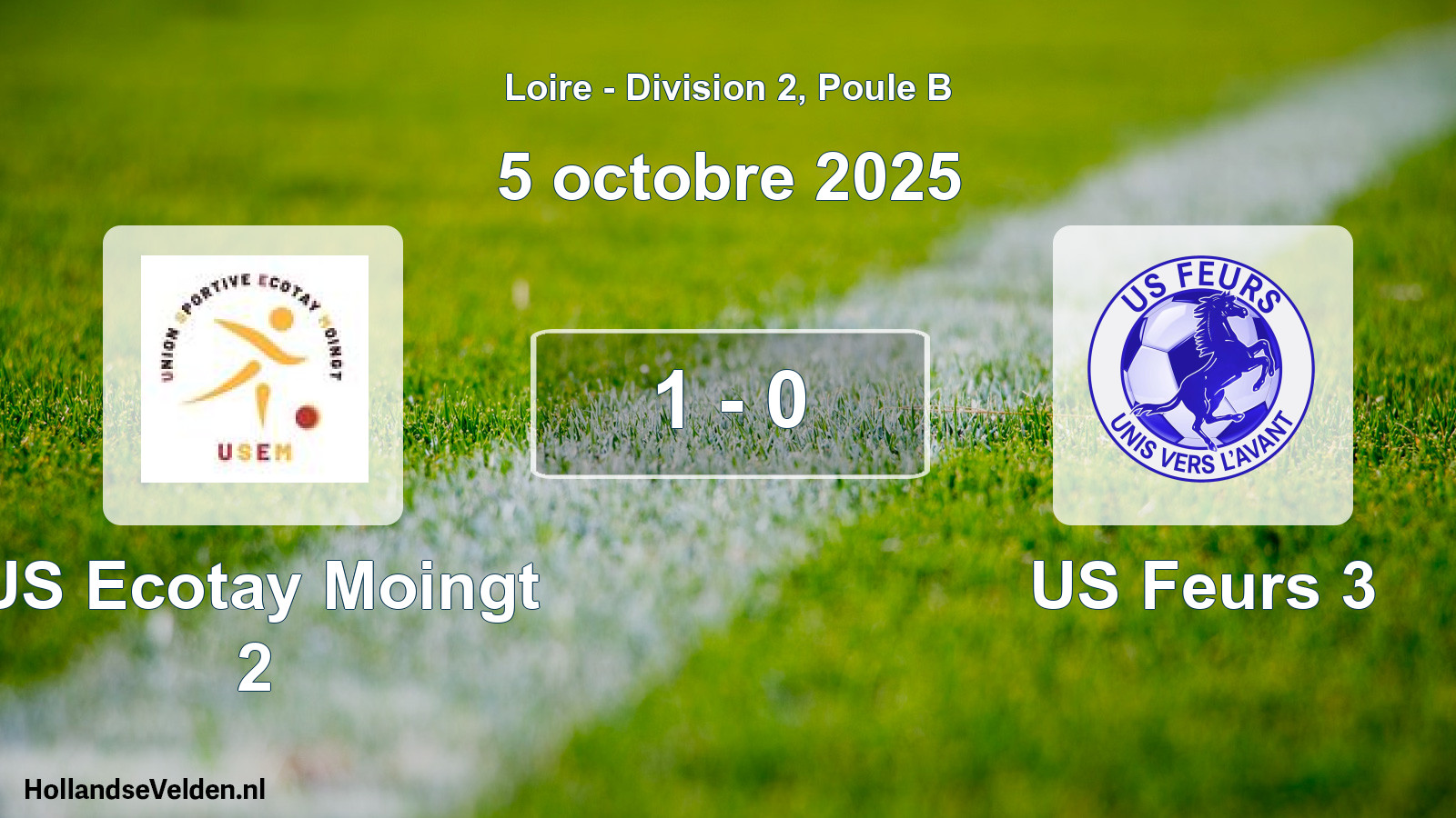 Gespeelde wedstrijd: US Ecotay Moingt 2 - US Feurs 3 1 - 0 (5 oktober 2025)