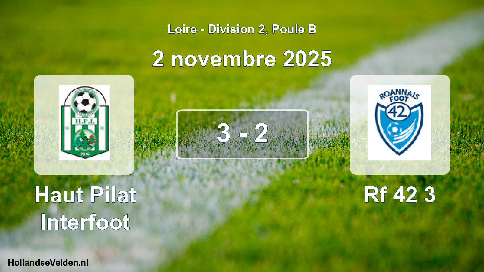 Gespeelde wedstrijd: Haut Pilat Interfoot - Rf 42 3 3 - 2 (2 november 2025)
