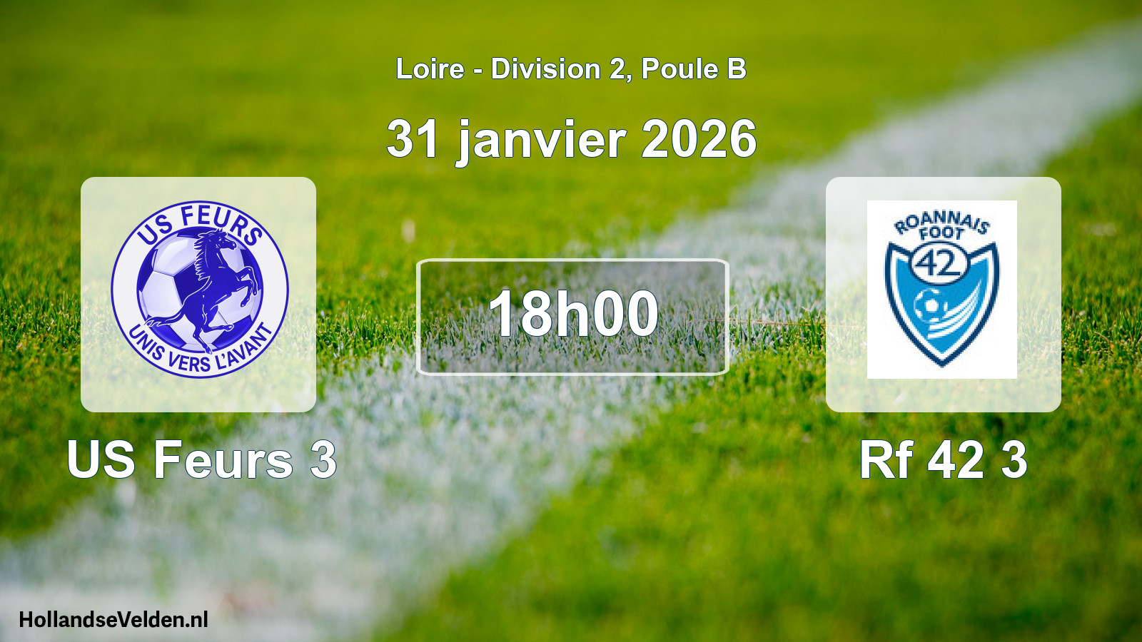 Geplande wedstrijd: US Feurs 3 - Rf 42 3 (31 januari 2026)