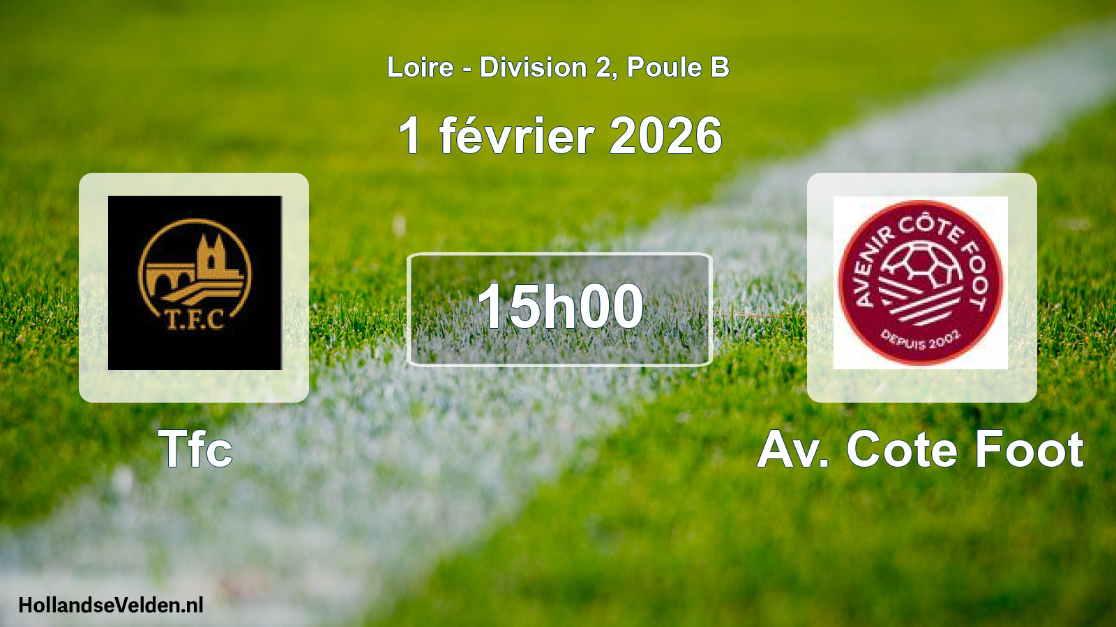 Geplande wedstrijd: Tfc - Av. Cote Foot (1 februari 2026)