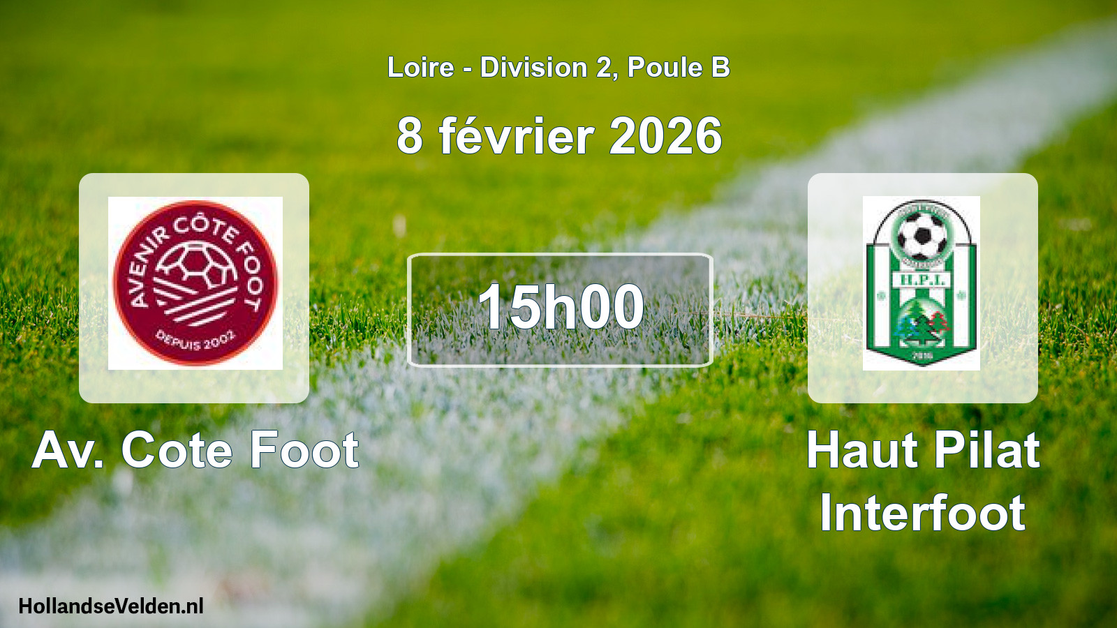 Geplande wedstrijd: Av. Cote Foot - Haut Pilat Interfoot (8 februari 2026)