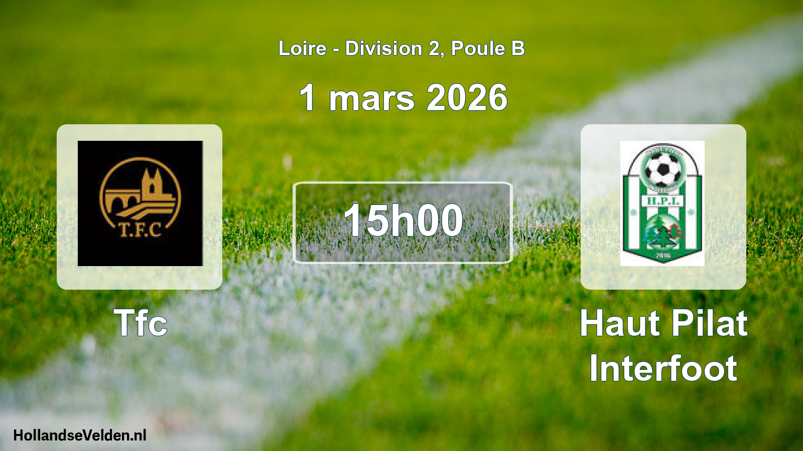 Scheduled Match: Tfc - Haut Pilat Interfoot (1 March 2026)