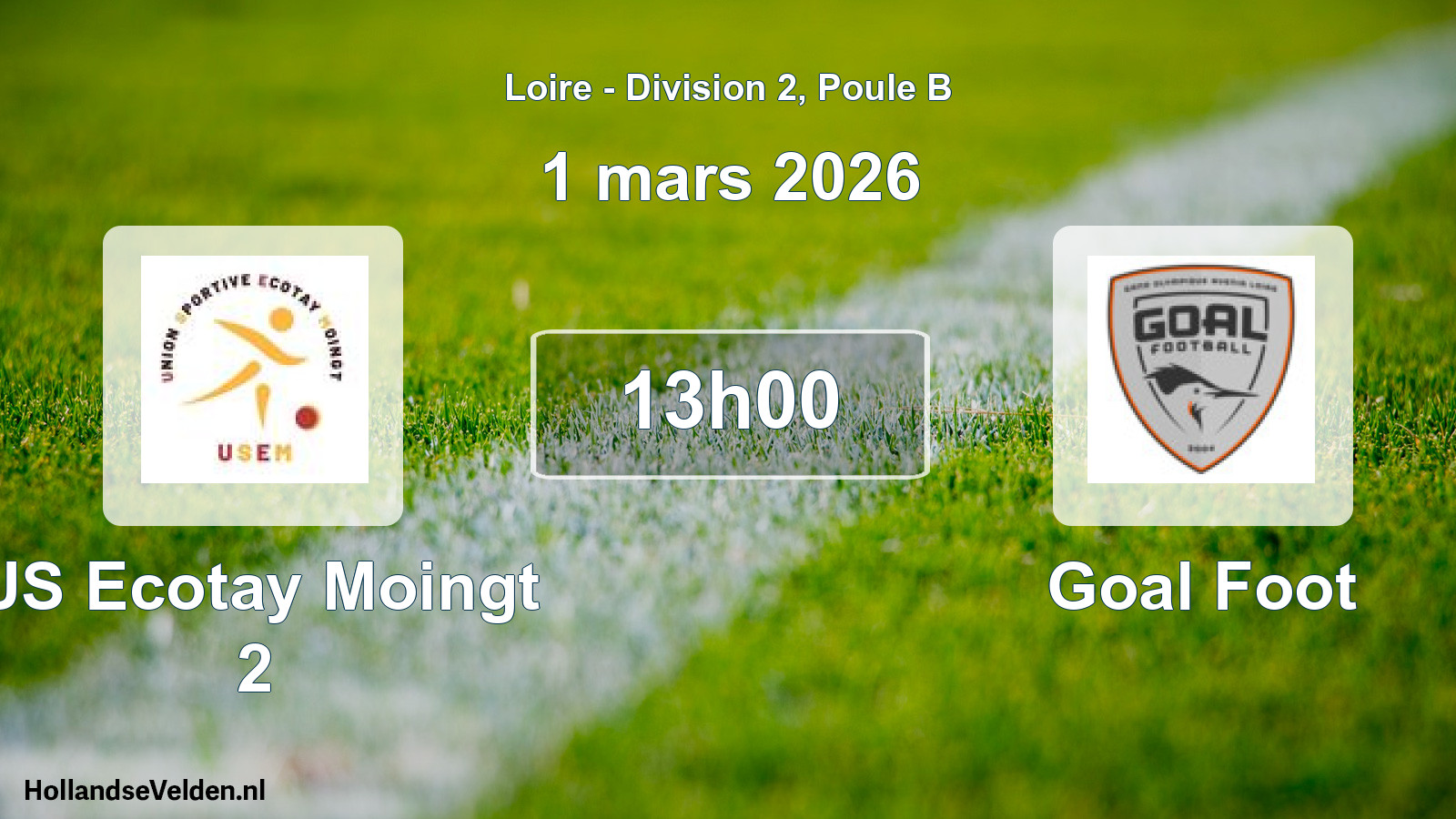 Geplande wedstrijd: US Ecotay Moingt 2 - Goal Foot (1 maart 2026)