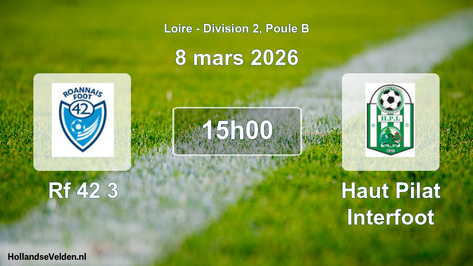 Geplande wedstrijd: Rf 42 3 - Haut Pilat Interfoot (8 maart 2026)