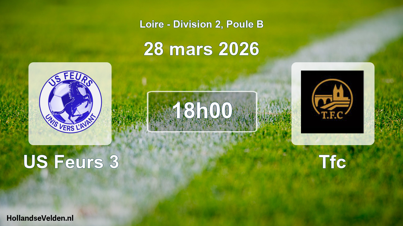 Geplande wedstrijd: US Feurs 3 - Tfc (28 maart 2026)