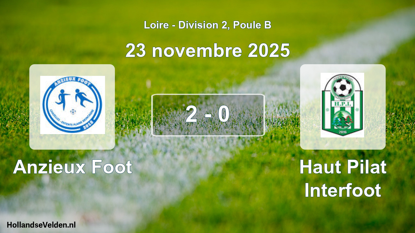 Gespeelde wedstrijd: Anzieux Foot - Haut Pilat Interfoot 2 - 0 (23 november 2025)