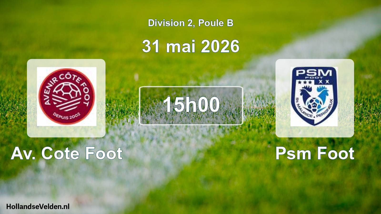 Scheduled Match: Av. Cote Foot - Psm Foot (31 May 2026)