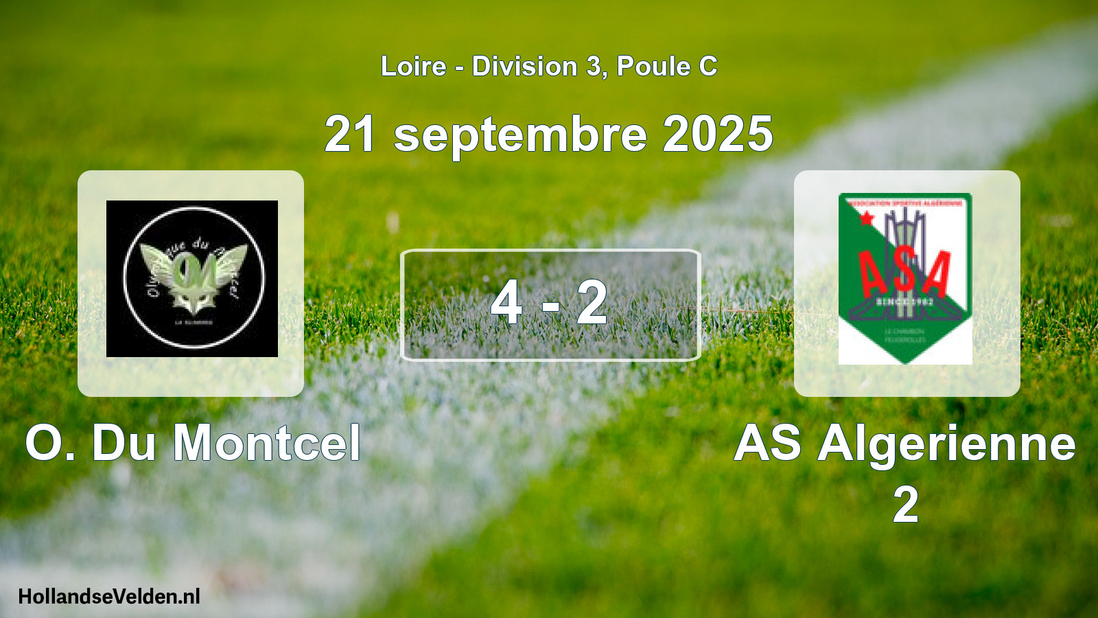 Match joué: O. Du Montcel - AS Algerienne 2 4 - 2 (21 septembre 2025)