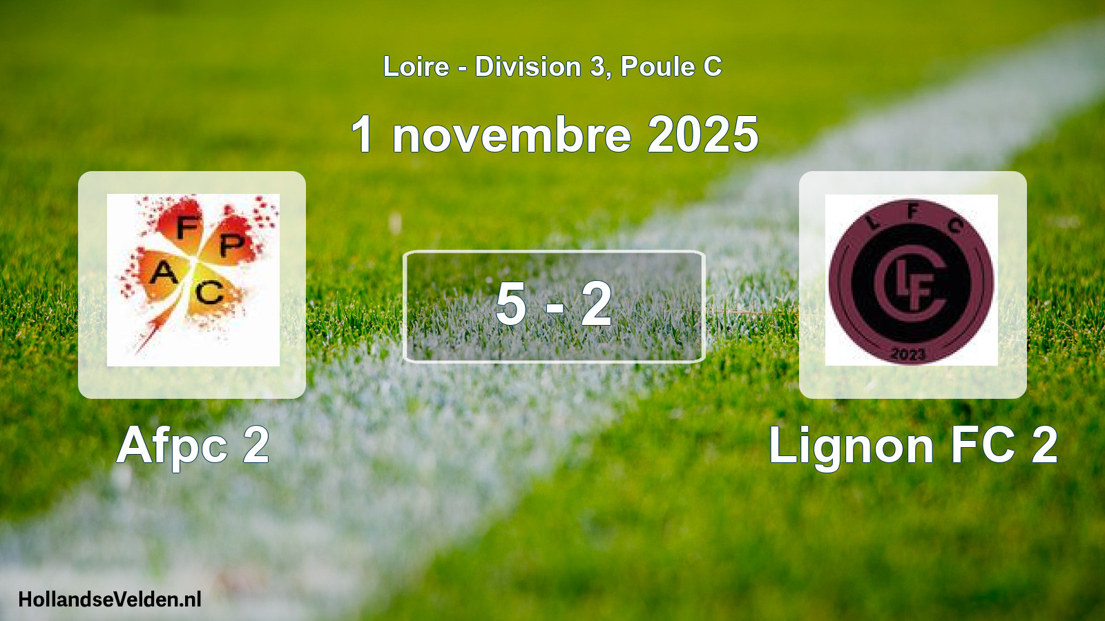 Match joué: Afpc 2 - Lignon FC 2 5 - 2 (1 novembre 2025)