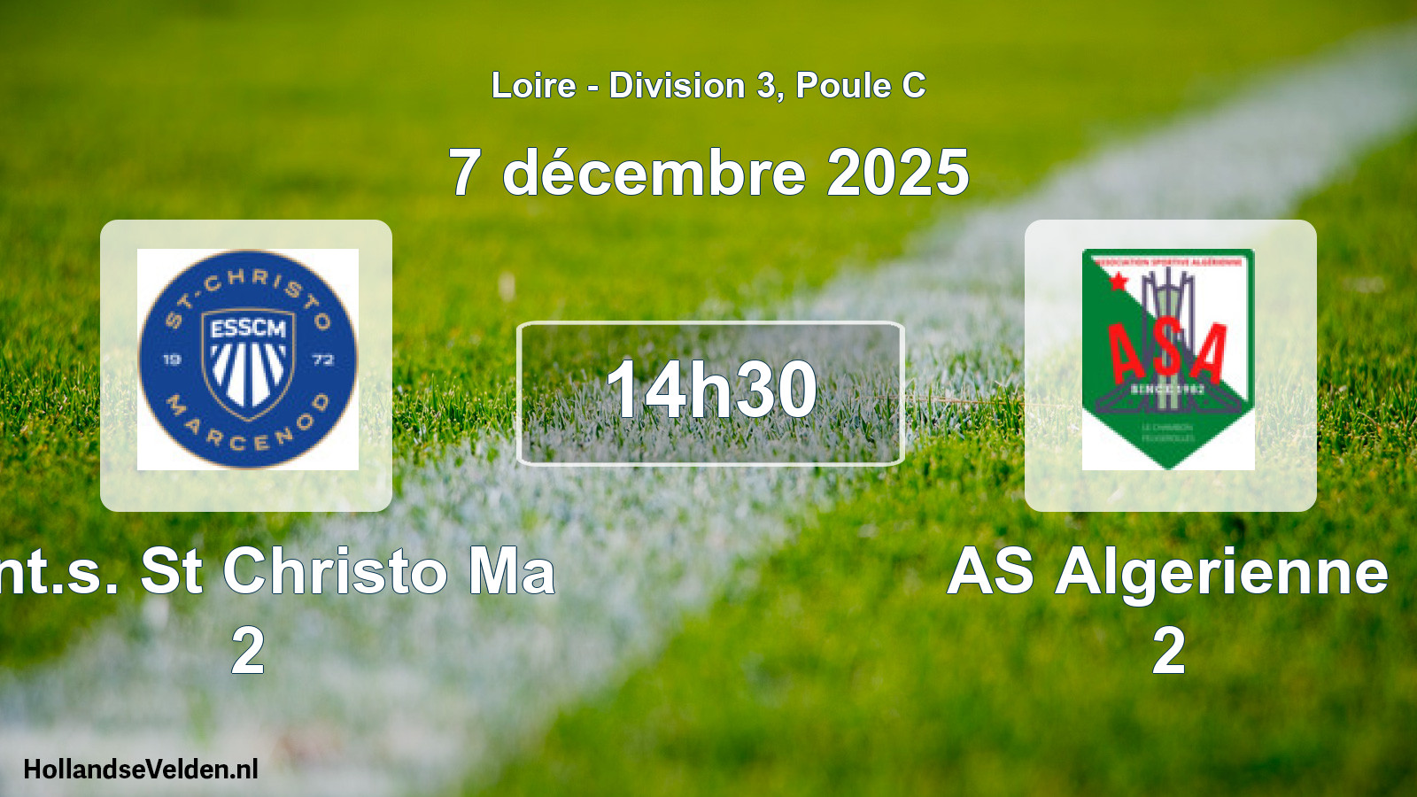 Geplande wedstrijd: Ent.s. St Christo Ma 2 - AS Algerienne 2 (7 december 2025)