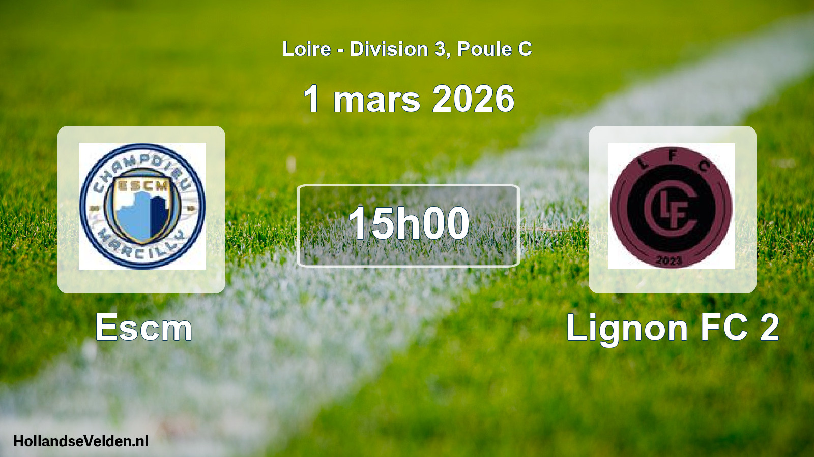 Geplande wedstrijd: Escm - Lignon FC 2 (1 maart 2026)