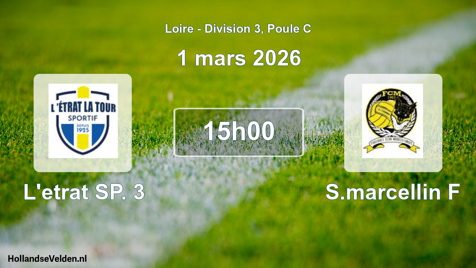 Geplande wedstrijd: L'etrat SP. 3 - S.marcellin F (1 maart 2026)