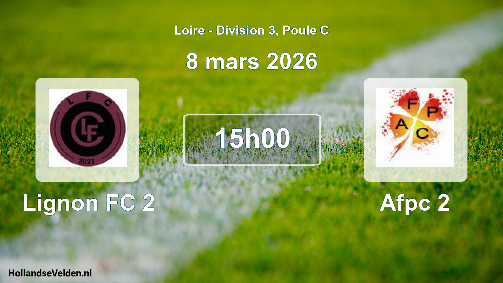 Geplande wedstrijd: Lignon FC 2 - Afpc 2 (8 maart 2026)