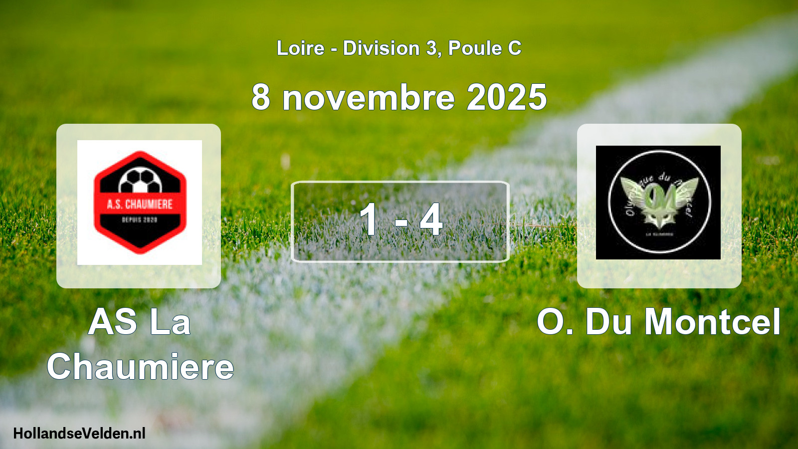 Match joué: AS La Chaumiere - O. Du Montcel 1 - 4 (8 novembre 2025)