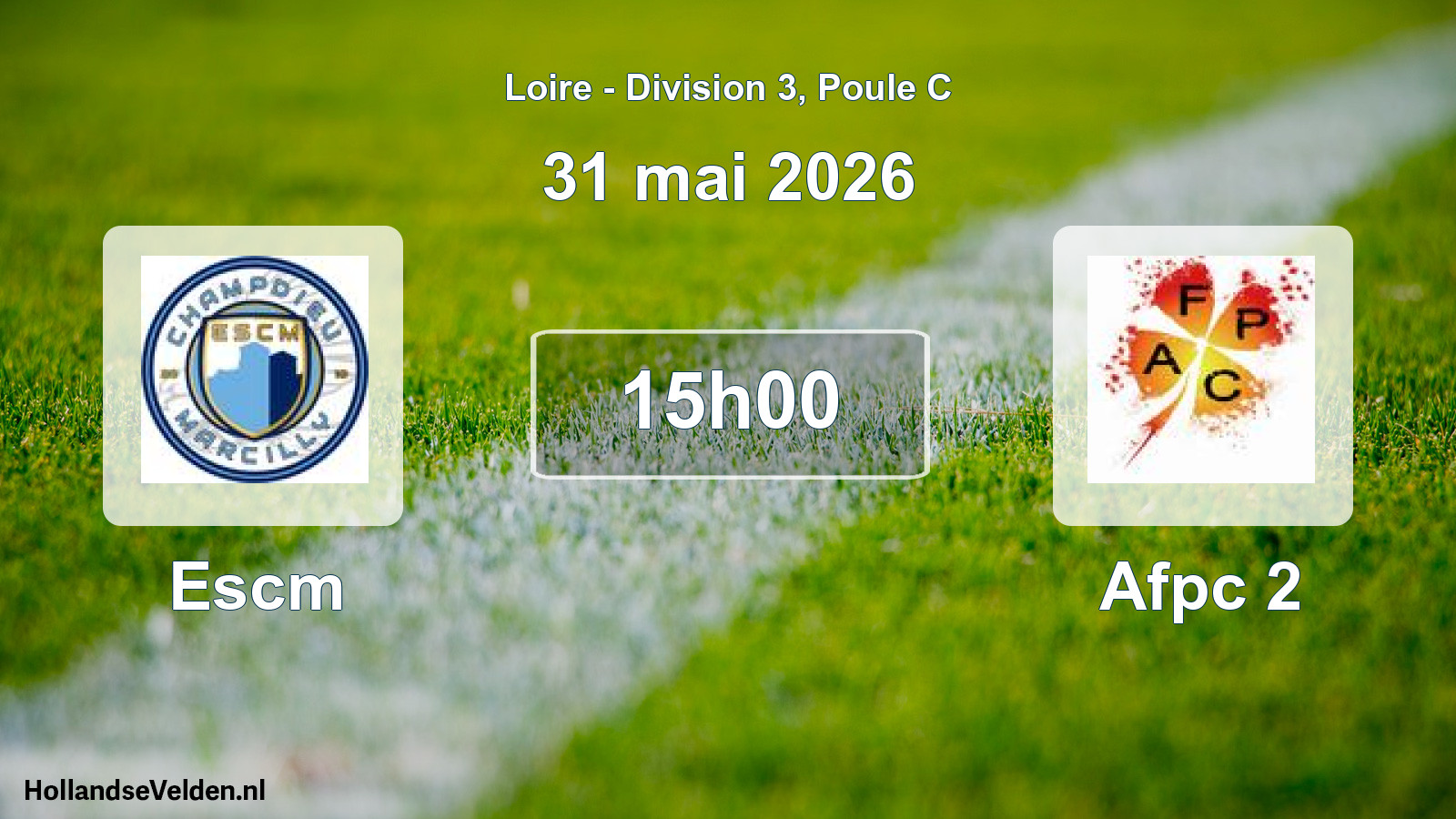 Geplande wedstrijd: Escm - Afpc 2 (31 mei 2026)