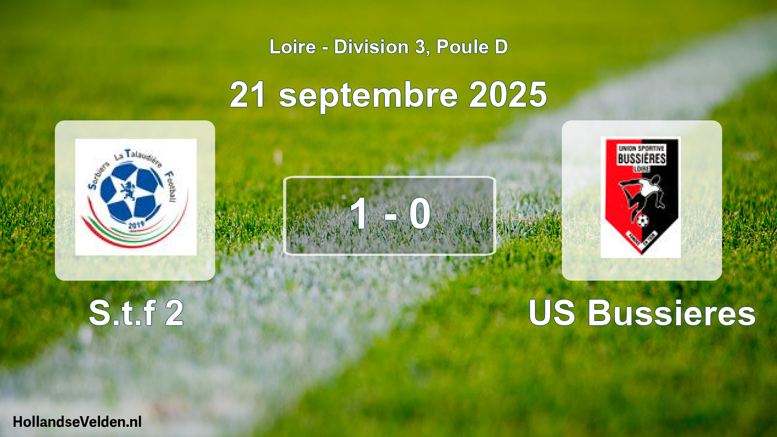 Gespeelde wedstrijd: S.t.f 2 - US Bussieres 1 - 0 (21 september 2025)