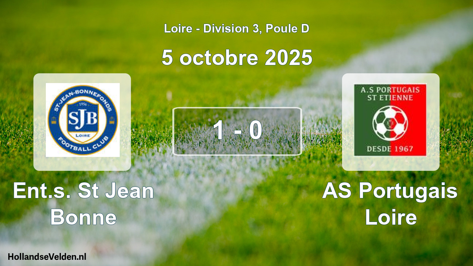 Gespeelde wedstrijd: Ent.s. St Jean Bonne - AS Portugais Loire 1 - 0 (5 oktober 2025)