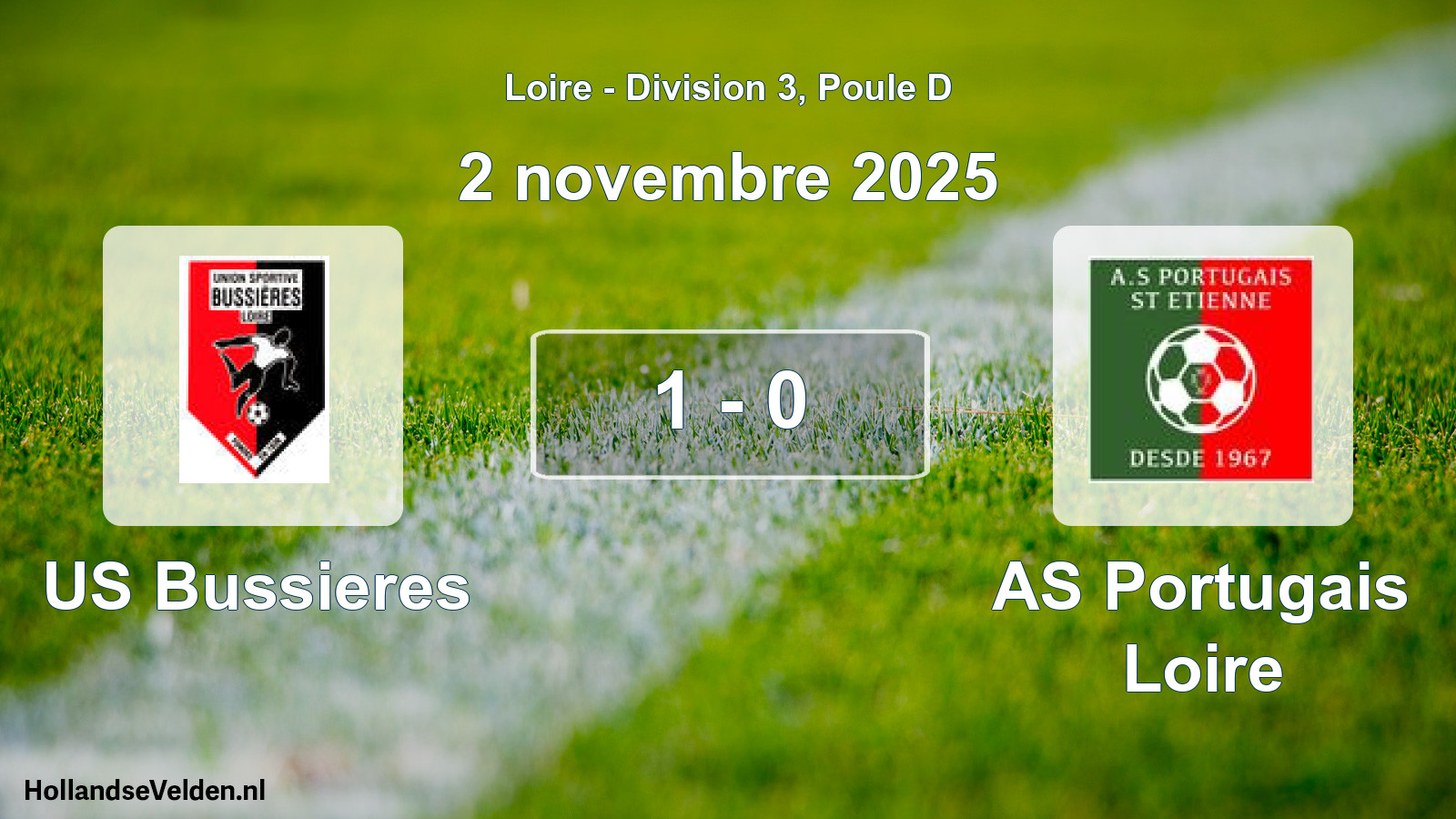 Gespeelde wedstrijd: US Bussieres - AS Portugais Loire 1 - 0 (2 november 2025)