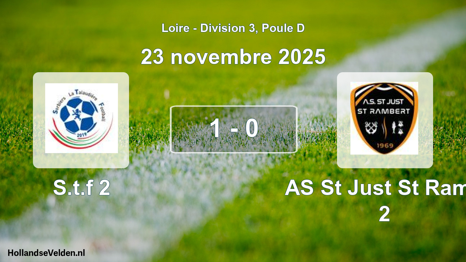 Gespeelde wedstrijd: S.t.f 2 - AS St Just St Ramb 2 1 - 0 (23 november 2025)