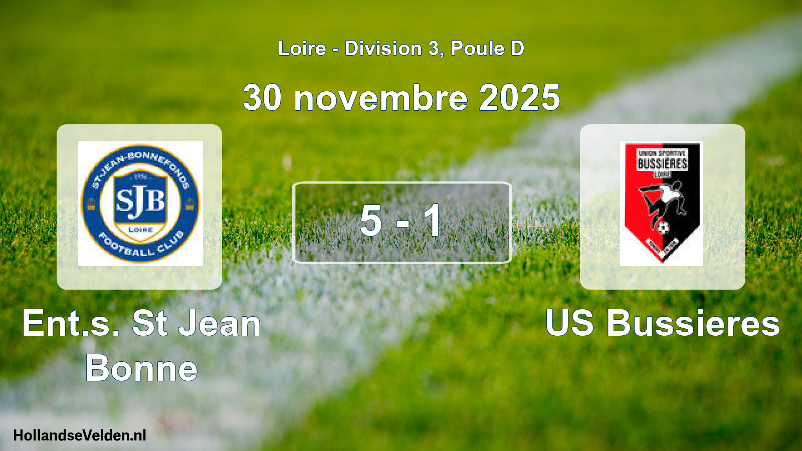 Gespeelde wedstrijd: Ent.s. St Jean Bonne - US Bussieres 5 - 1 (30 november 2025)