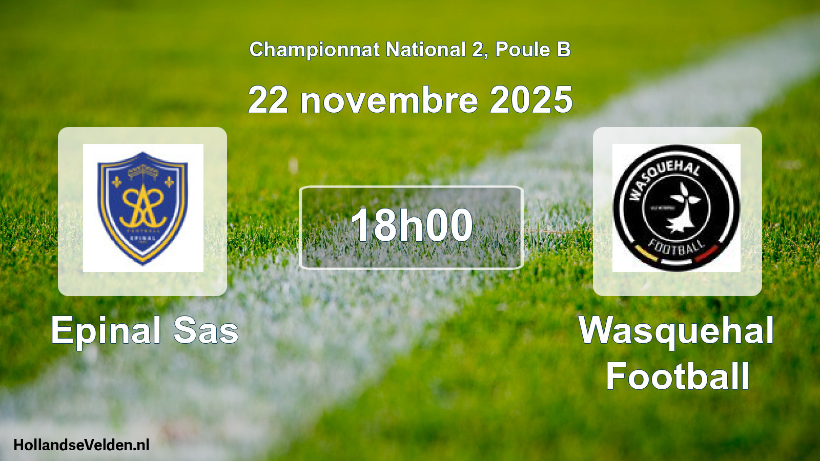 Geplande wedstrijd: Epinal Sas - Wasquehal Football (22 novembre 2025)