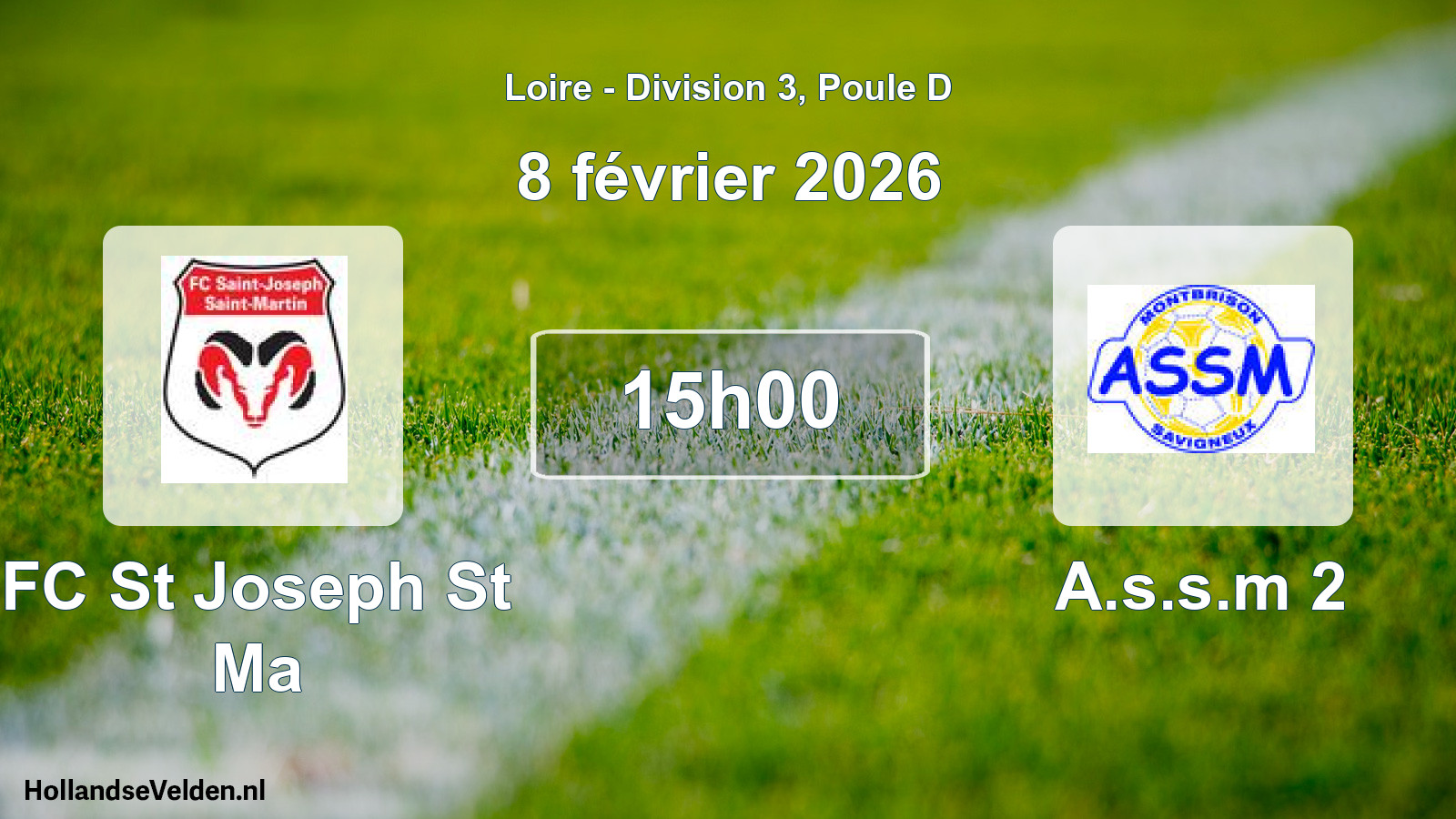 Geplande wedstrijd: FC St Joseph St Ma - A.s.s.m 2 (8 februari 2026)