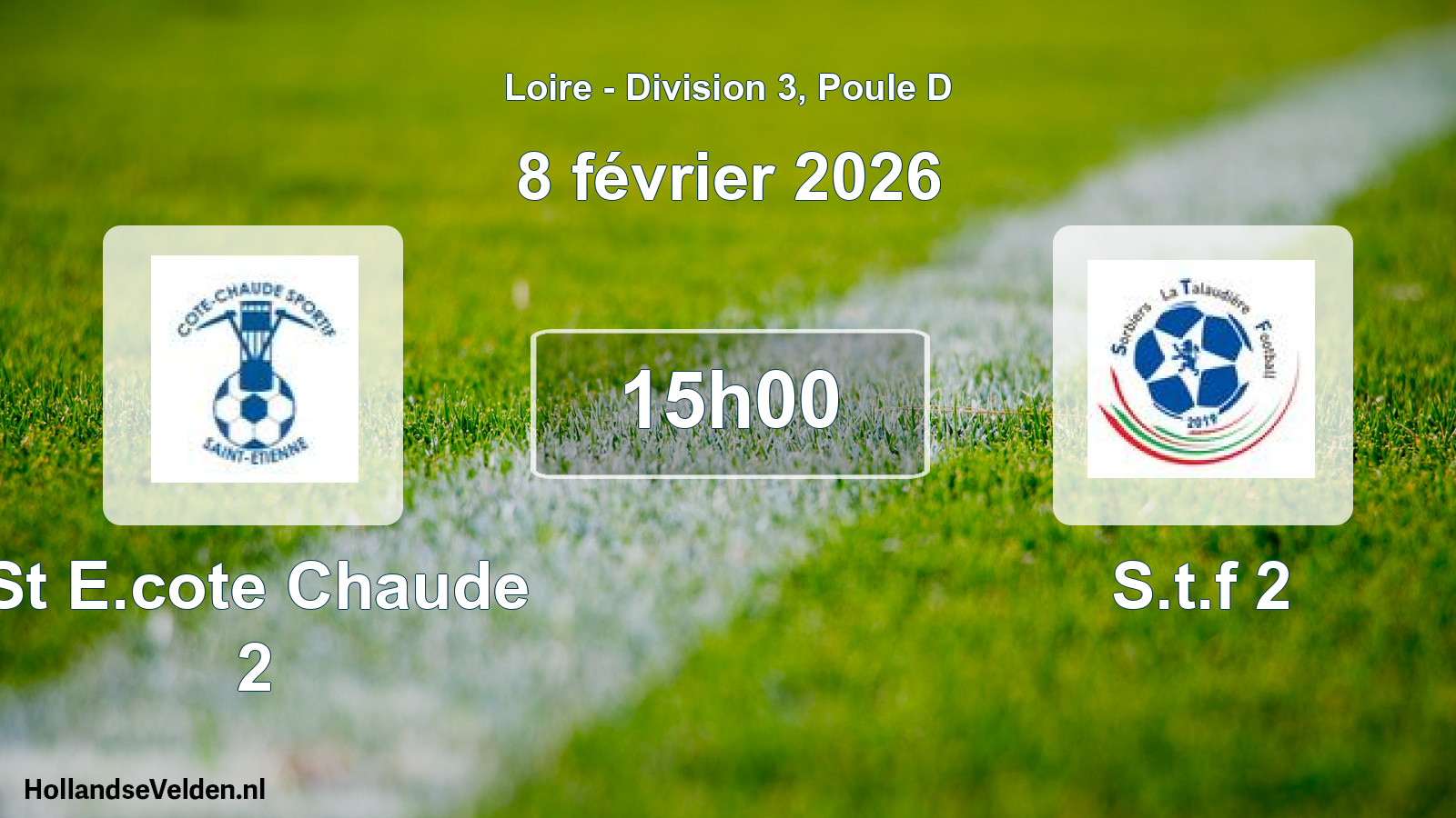 Geplande wedstrijd: St E.cote Chaude 2 - S.t.f 2 (8 februari 2026)
