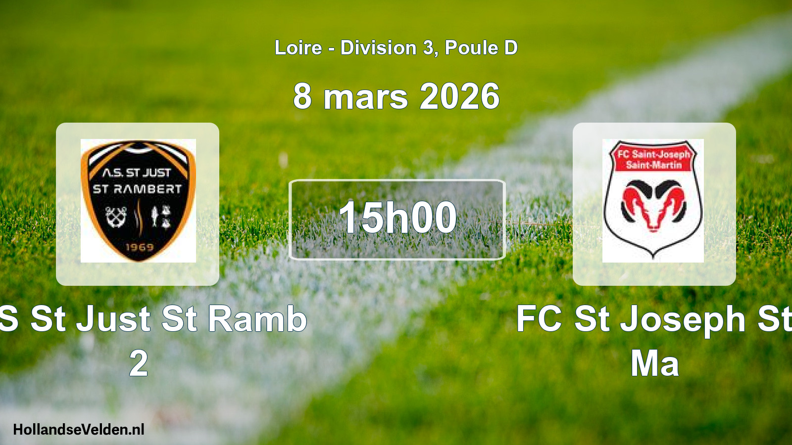 Geplande wedstrijd: AS St Just St Ramb 2 - FC St Joseph St Ma (8 maart 2026)