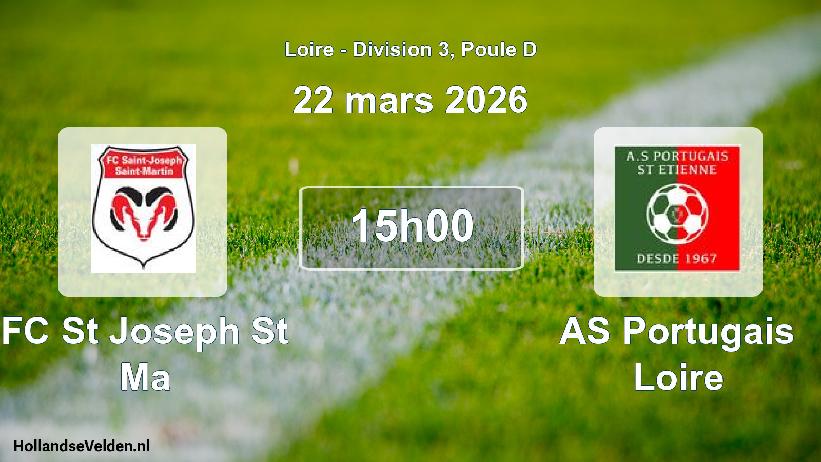 Geplande wedstrijd: FC St Joseph St Ma - AS Portugais Loire (22 maart 2026)