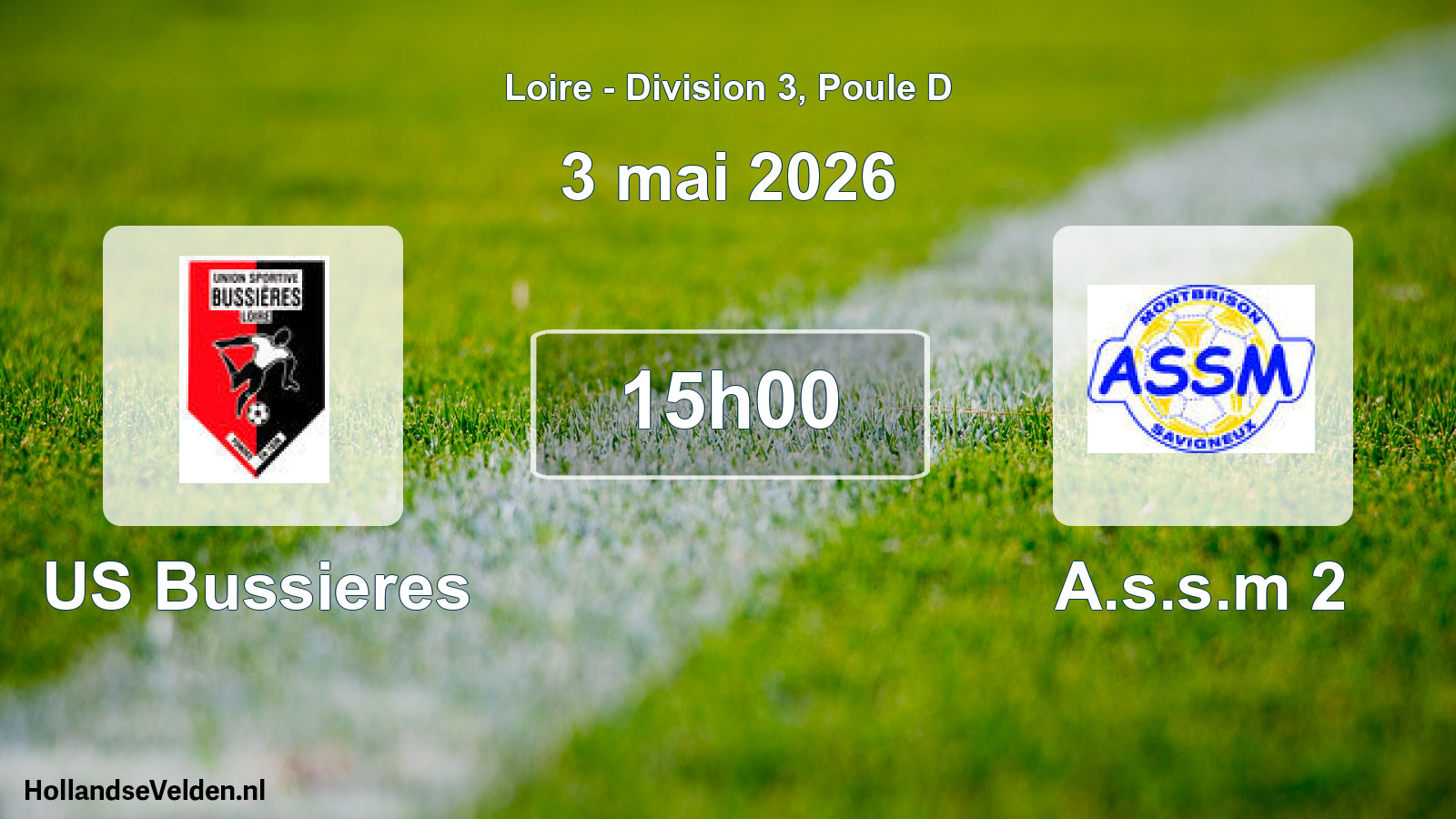 Geplande wedstrijd: US Bussieres - A.s.s.m 2 (3 mei 2026)