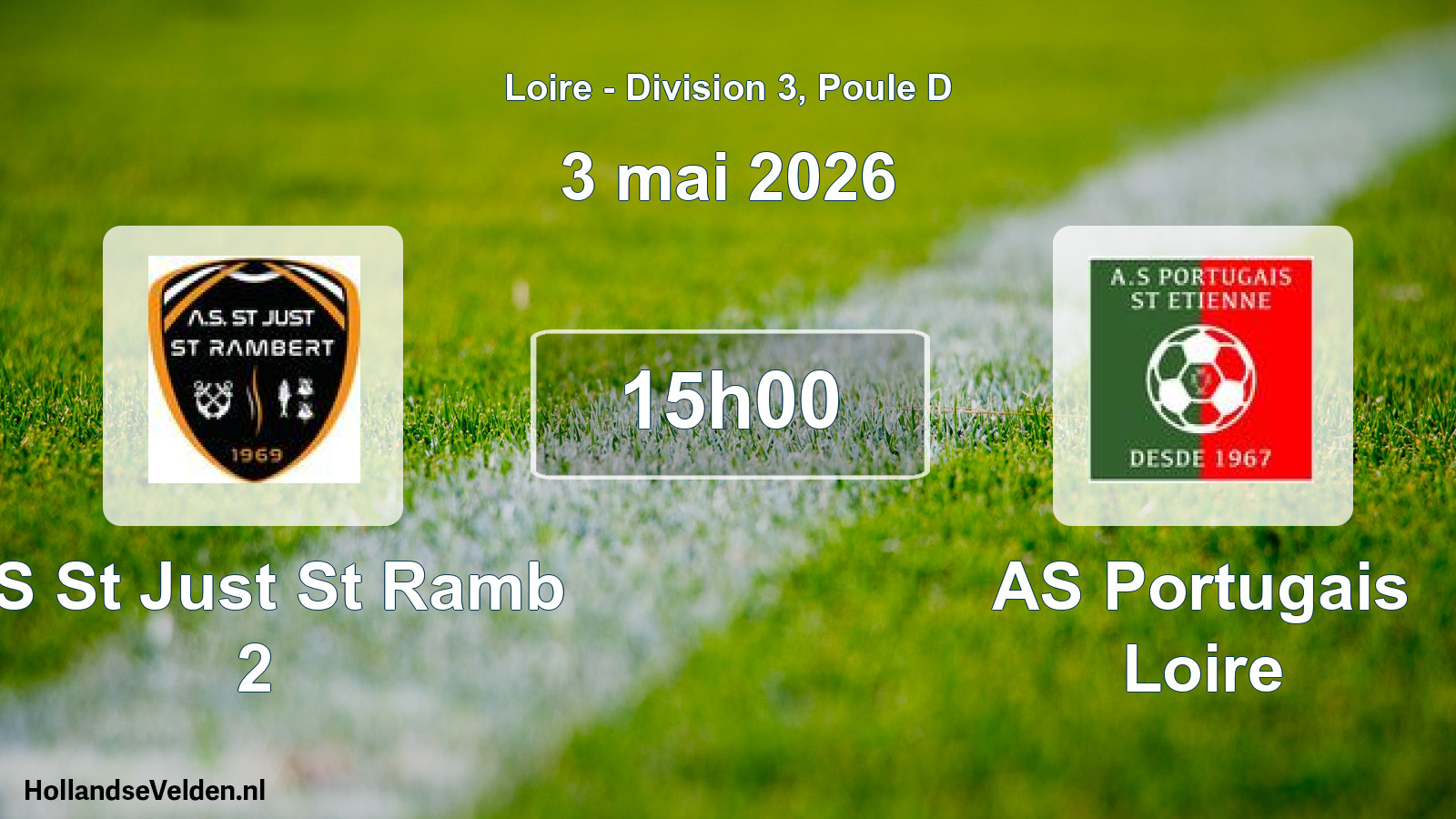 Geplande wedstrijd: AS St Just St Ramb 2 - AS Portugais Loire (3 mei 2026)