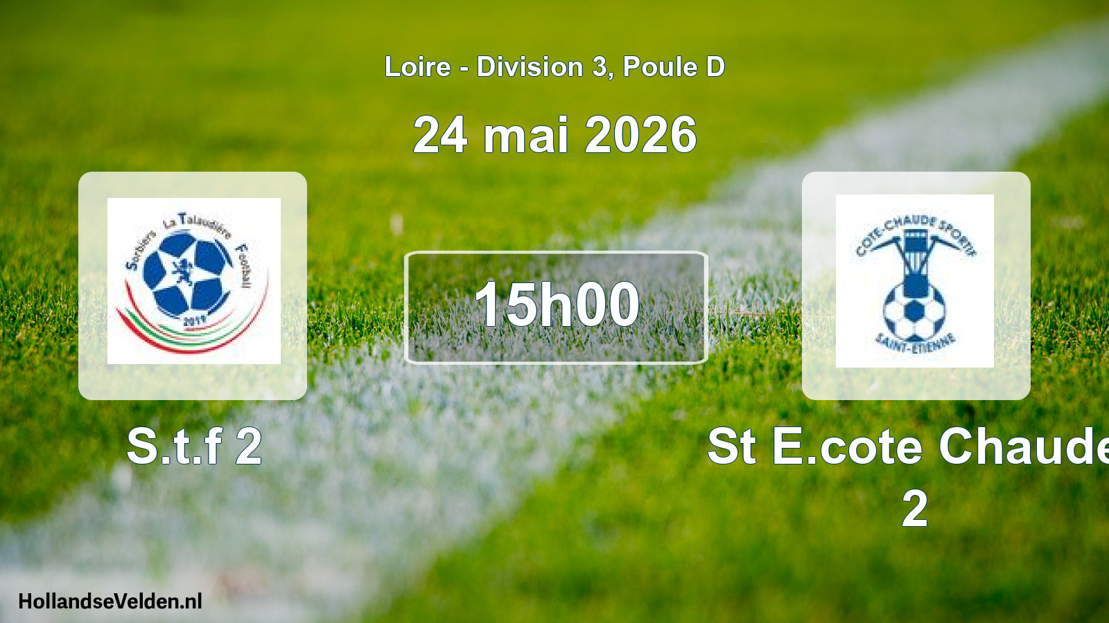 Geplande wedstrijd: S.t.f 2 - St E.cote Chaude 2 (24 mei 2026)