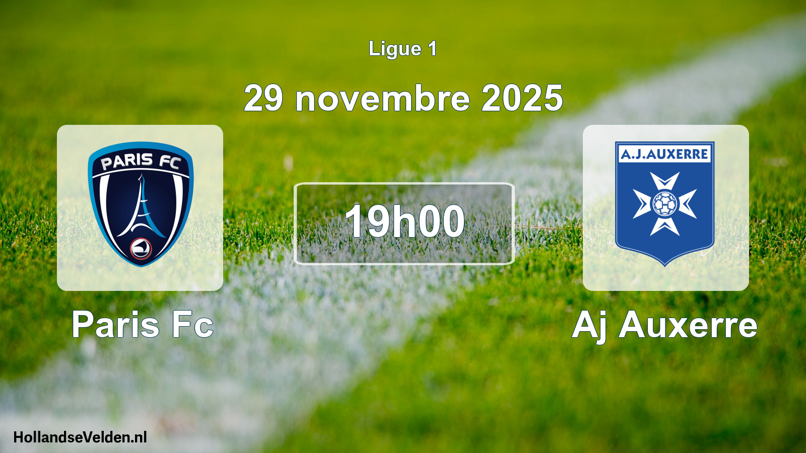 Geplande wedstrijd: Paris Fc - Aj Auxerre (29 novembre 2025)