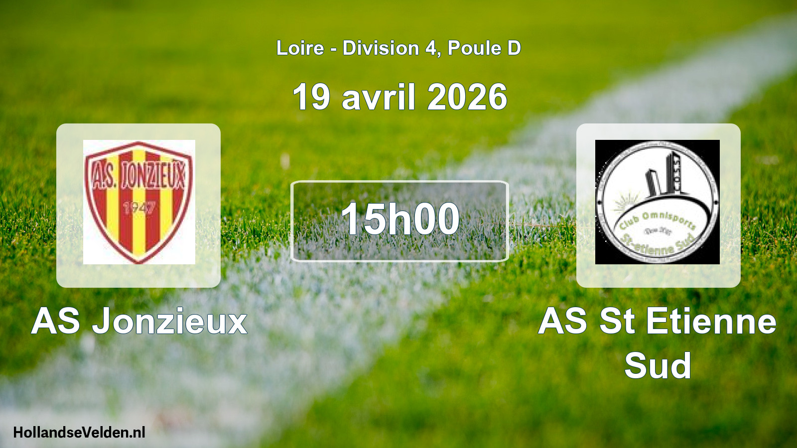 Scheduled Match: AS Jonzieux - AS St Etienne Sud (19 April 2026)