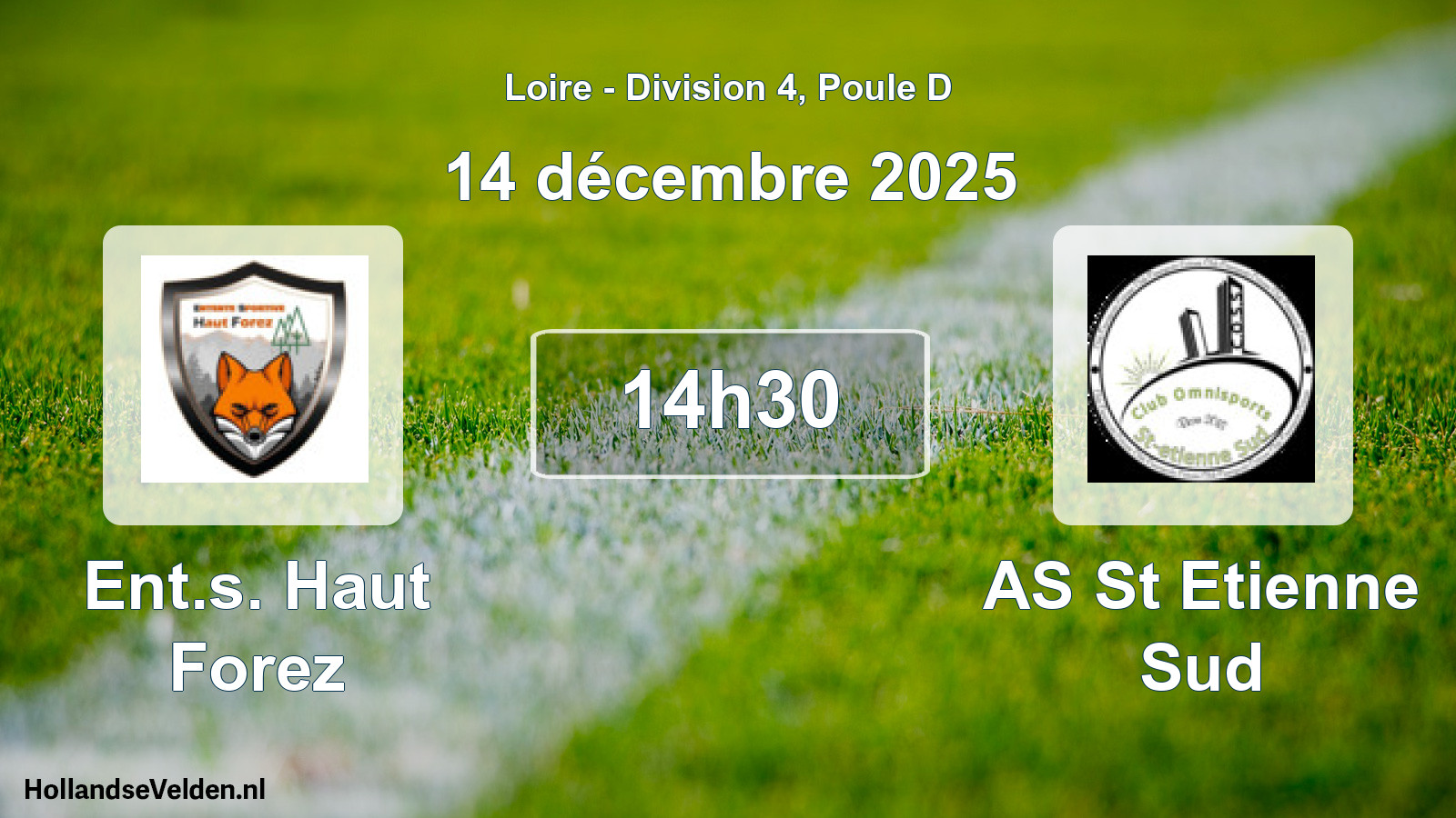 Geplande wedstrijd: Ent.s. Haut Forez - AS St Etienne Sud (14 december 2025)