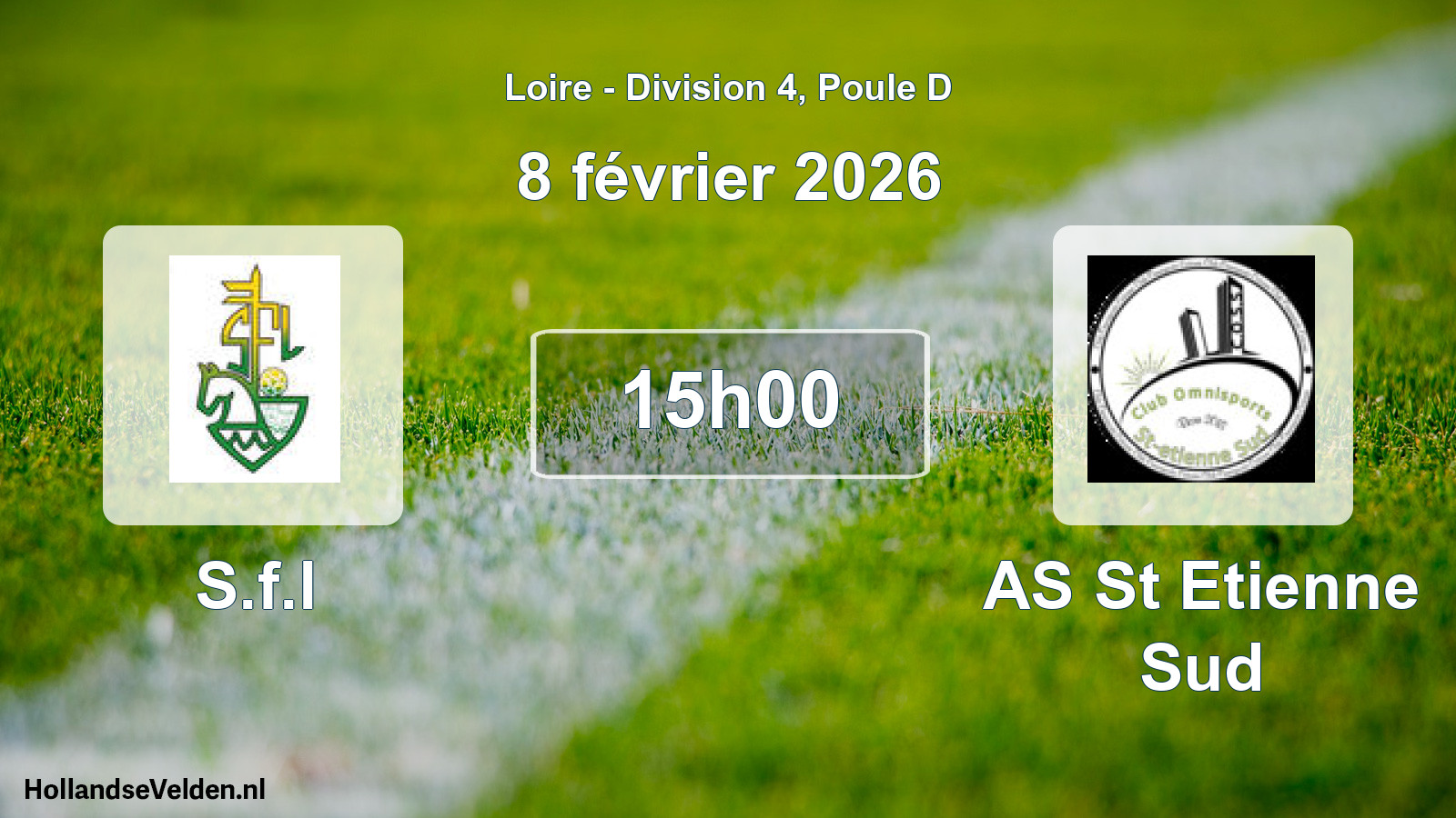 Geplande wedstrijd: S.f.l - AS St Etienne Sud (8 februari 2026)