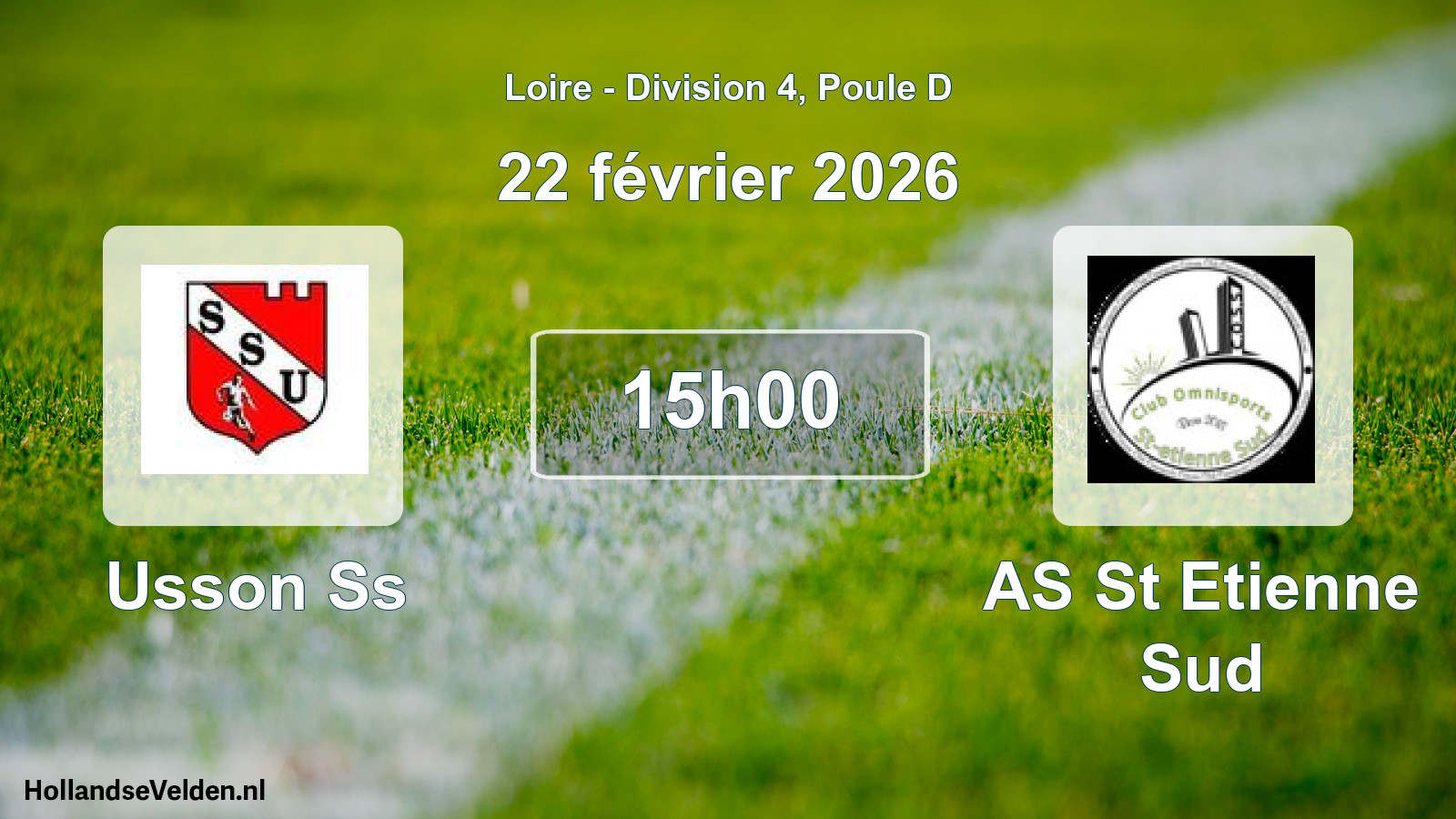 Geplande wedstrijd: Usson Ss - AS St Etienne Sud (22 februari 2026)