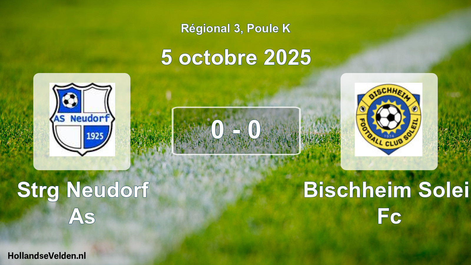 Gespeelde wedstrijd: Strg Neudorf As - Bischheim Soleil Fc 0 - 0 (5 octobre 2025)