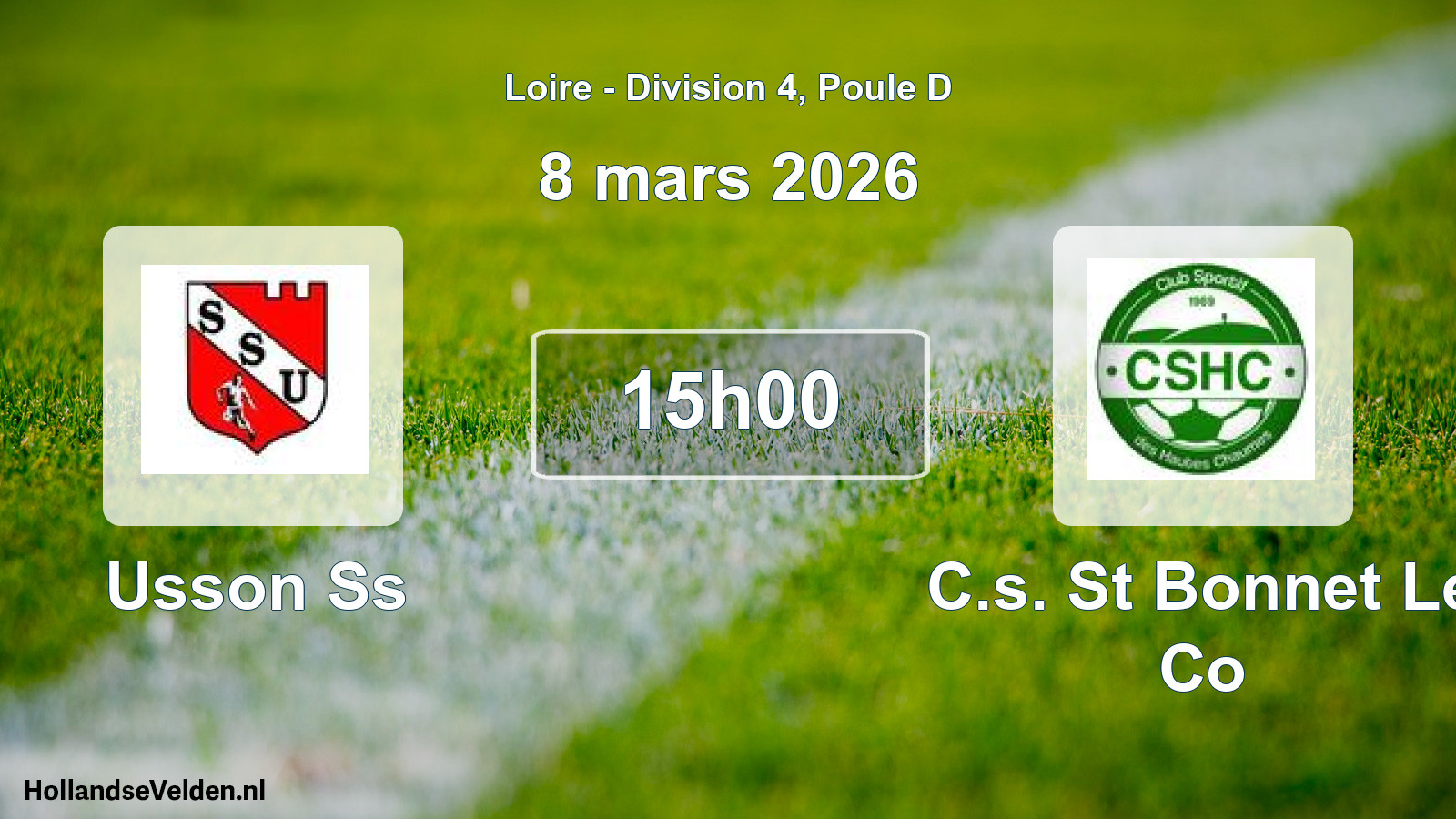 Scheduled Match: Usson Ss - C.s. St Bonnet Le Co (8 March 2026)