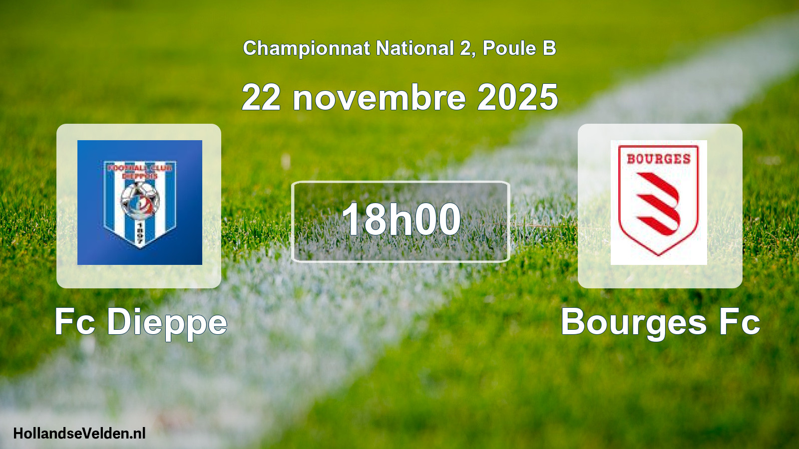 Geplande wedstrijd: Fc Dieppe - Bourges Fc (22 novembre 2025)